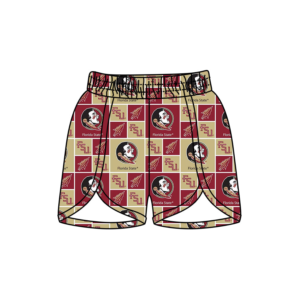Preorder(moq 5) Adult Women FSU Waist Team Shorts Bottoms