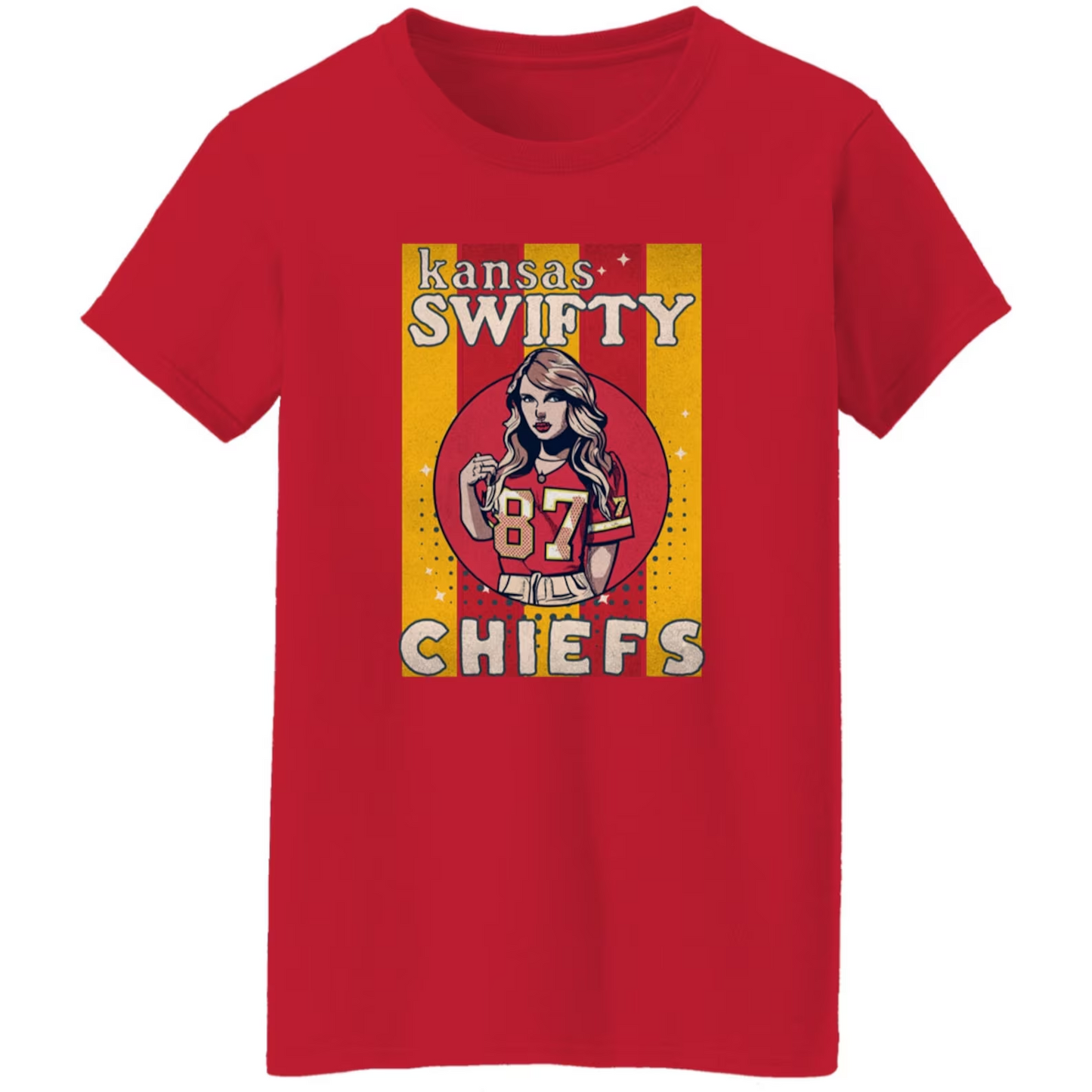 Baby Girls Red Singer Chiefs Short Sleeve Tee Tops Preorder(moq 5)