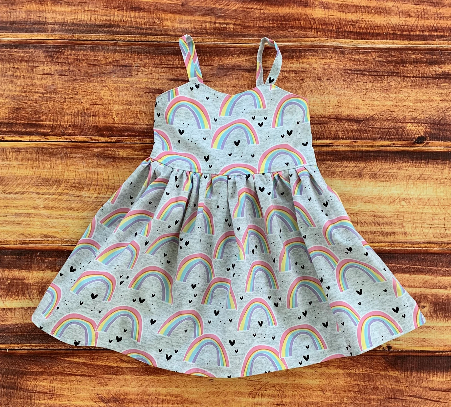 Baby Girls Summer Rainbow Knee Length Dresses preorder(moq 5)