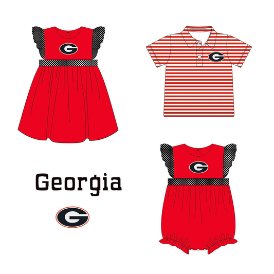 Custom moq 5 Football Item Georgia Sibling Clothes