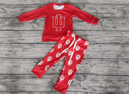 Baby Kids Red Team Tops Pants Outfits Clothes Sets split order preorder Sep 6th