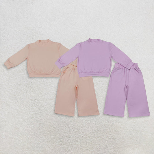 Siblings Baby Girls Long Sleeve Shirts Top Pockets Flare Pant Fall Pajamas Clothes Sets