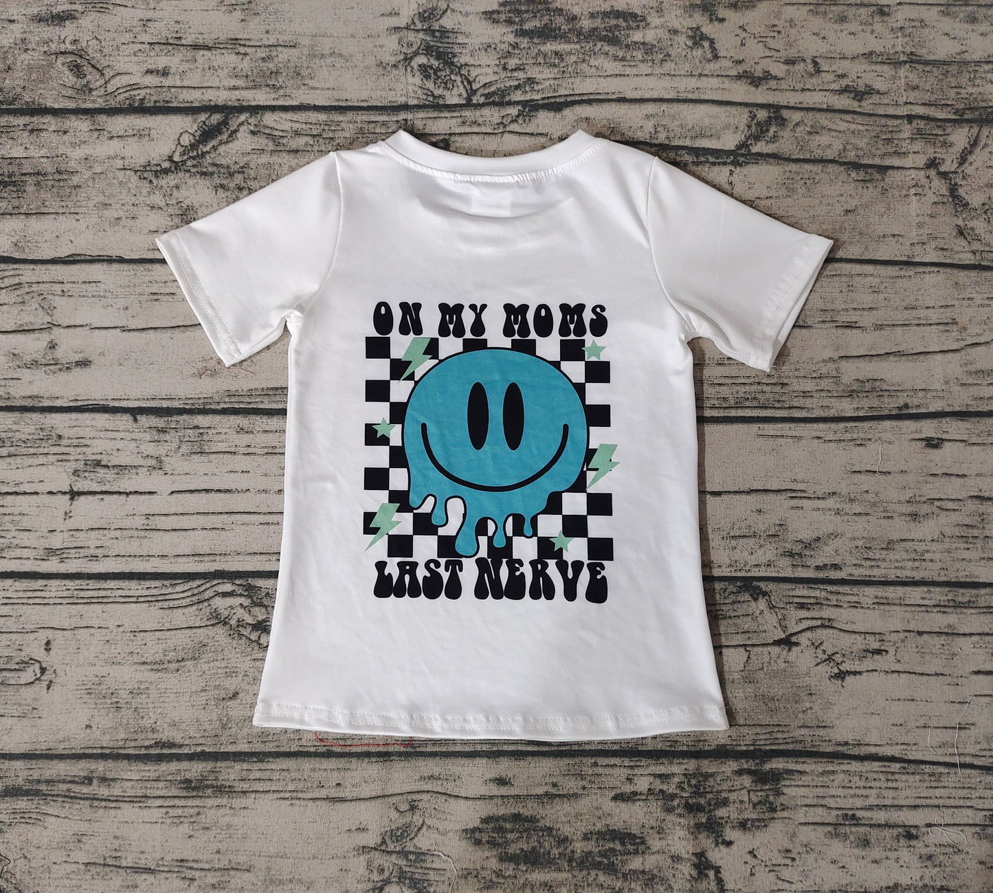 Baby Boys Smile Mom Nerve Short Sleeve Shirts