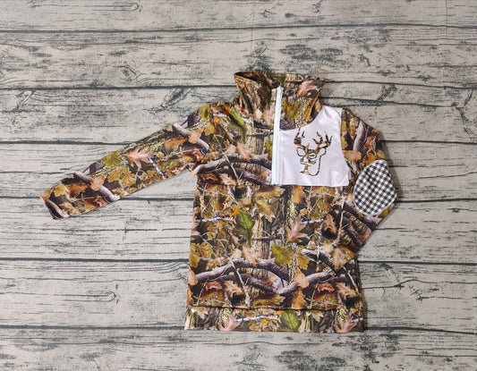 Baby Boys Camo Hunting Deer Zip Pullover Jackets Tops preorder