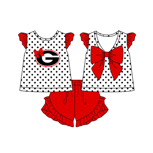 Baby Girls Grove Team Shirt Top Ruffle Shorts Clothes Sets split order preorder May 20th