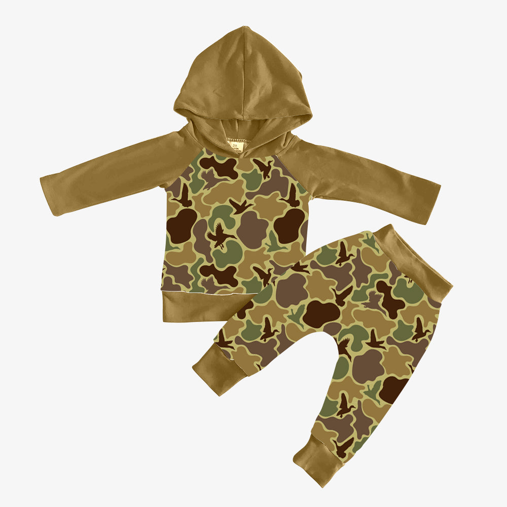 Baby Boys Ducks Camo Hooded Top Pants Outfits Clothes Sets preorder(MOQ 5)=