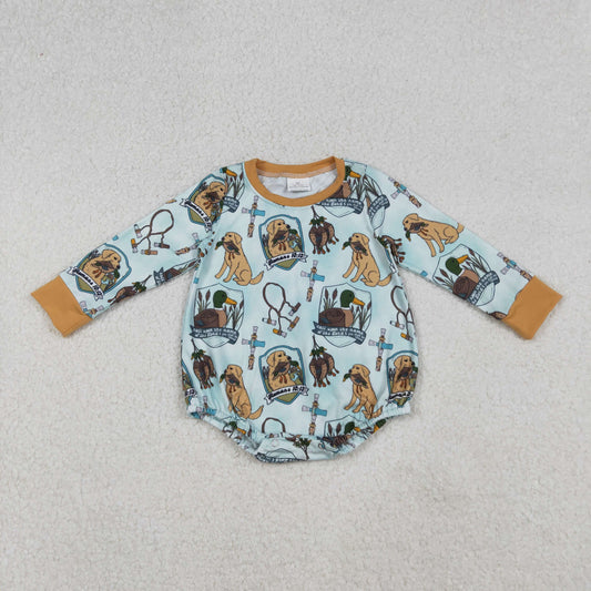 Baby Boys Dogs Ducks Hunting Rompers