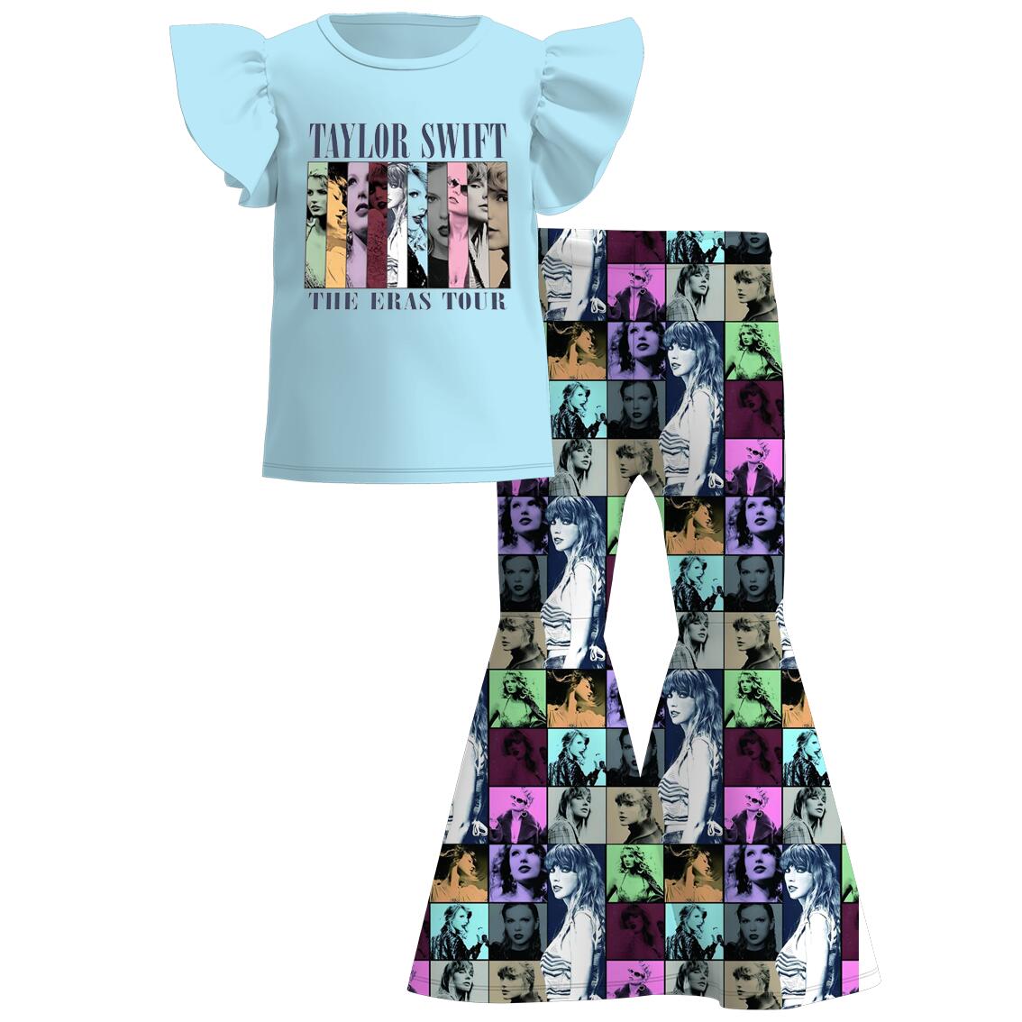 Baby Girls Tour TS Singer Shirt Top Bell Pants Clothes Outfits Sets preorder(moq 5)