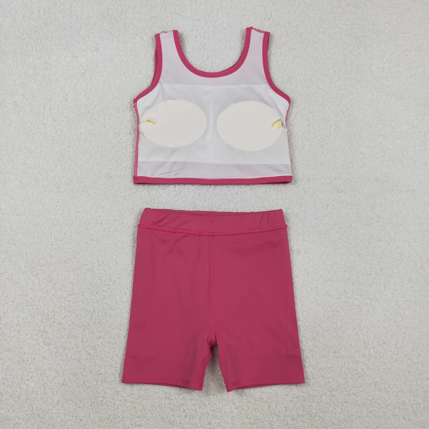 Baby Girls Pink Vest Top Skirts Shorts Bottom Yoga Active Clothes Set
