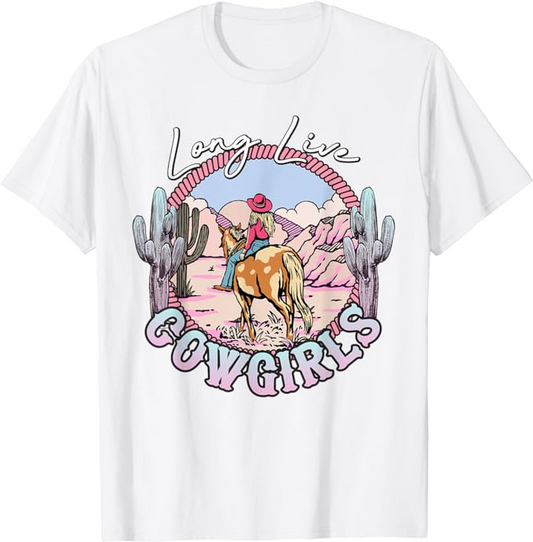 Baby Girls Cowgirls Rodeo Short Sleeve Tee Tops Preorder(moq 5)