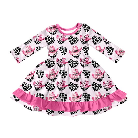 Baby Girls Valentines Western Hearts XOXO Twirl Dresses preorder(MOQ 5)