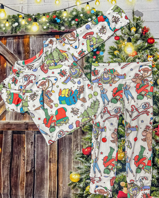 Baby Girls Christmas Toy Top Pants Pajamas Sets split order preorder Nov 5th