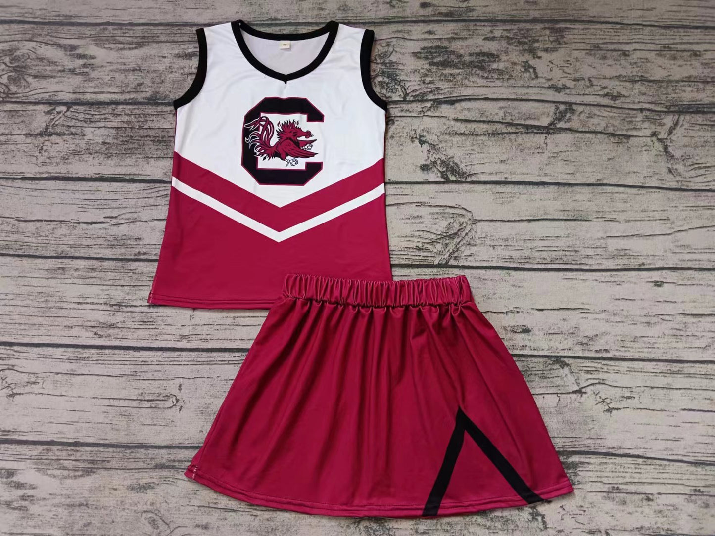 Baby Girls Bird Cheer Team Top Skirts Clothes Sets Preorder(moq 5)