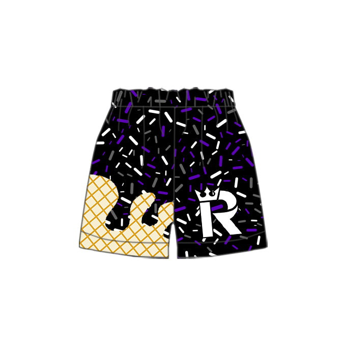Preorder(moq 5) Baby Boys Sprinkles Black R Team Shorts Bottoms