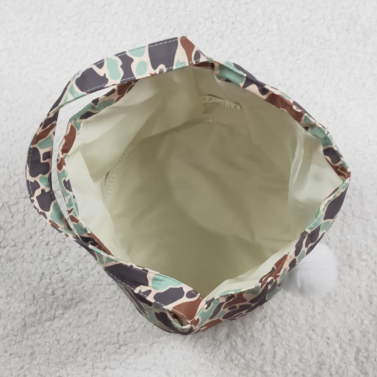 Embroidery Rabbits Baby Kids Southern Green Camo Easter Lunch Boxes Bags