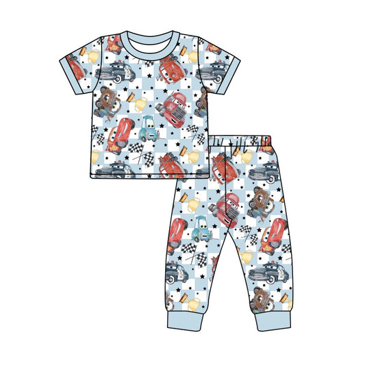 Baby Toddler Car Racing Shirt Pants Pajamas Clothes Sets Preorder(moq 5)