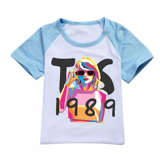 Baby Girls Aqua Singer 1989 Short Sleeve Raglan Tee Shirts Tops Preorder(moq 5)