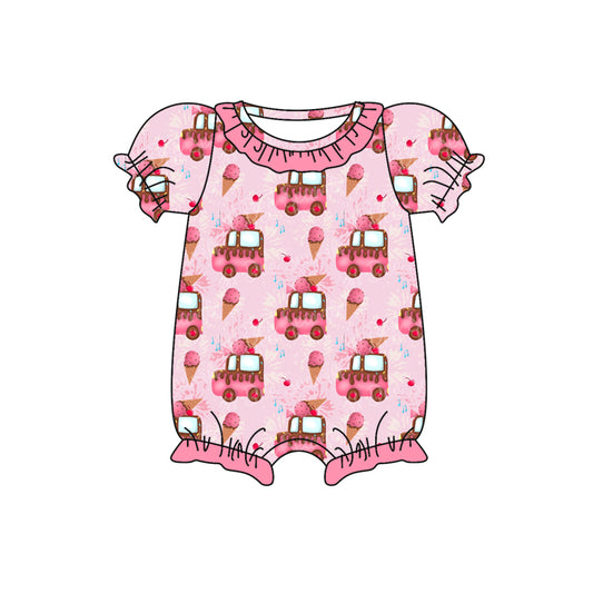 Baby Infant Girls Pink Popstick Cars Rompers preorder(moq 5)