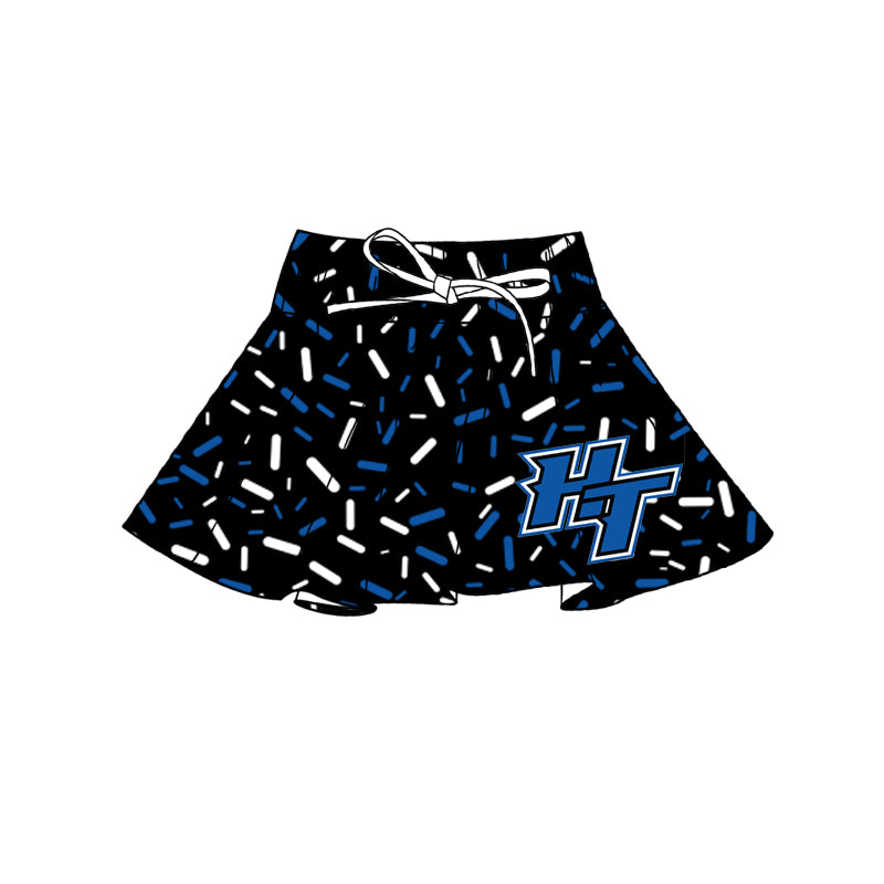 Preorder(moq 5) Baby Girls Black HT Team Skort Shorts Bottoms
