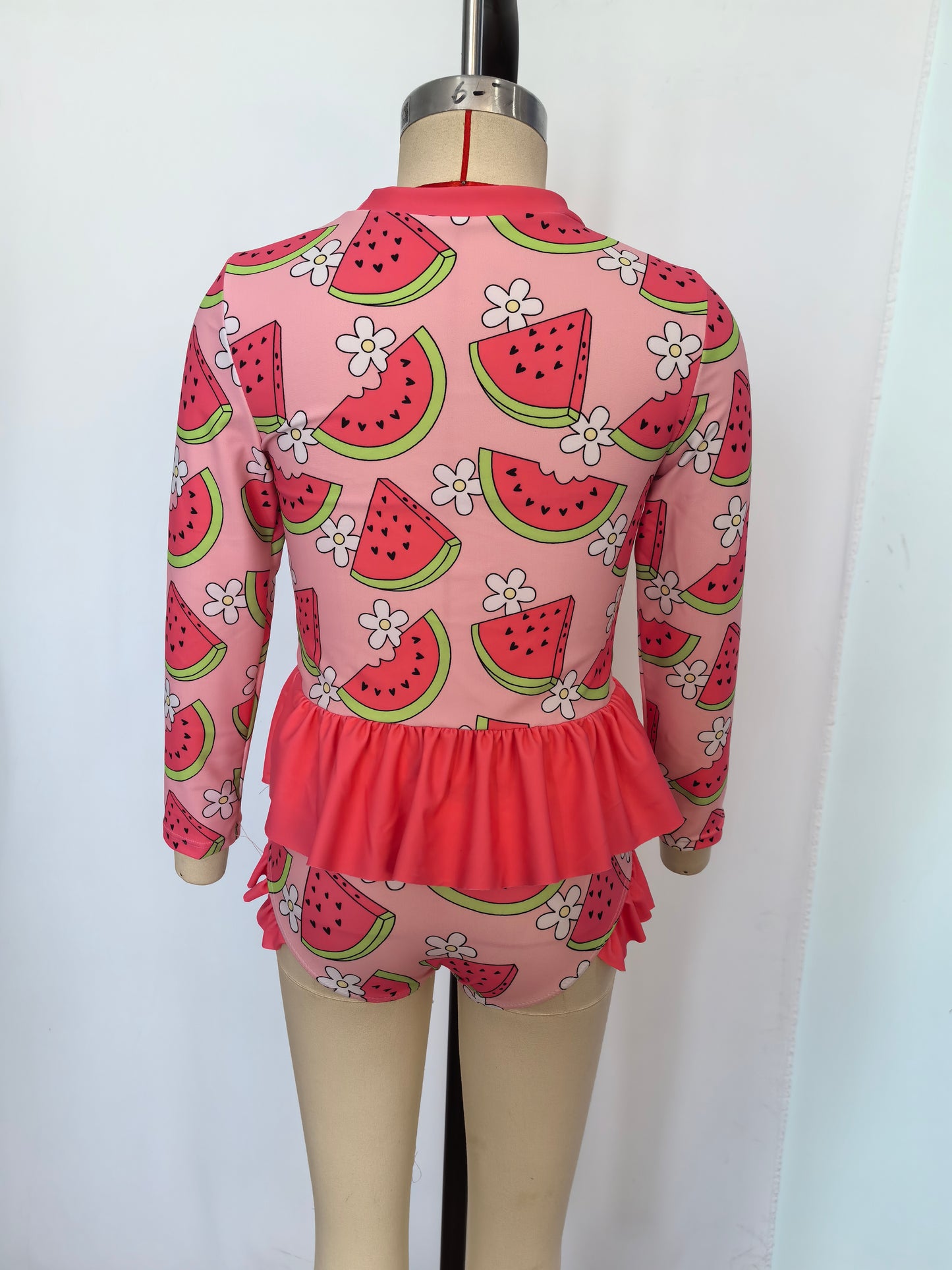 Baby Girls Watermelon Red Long Sleeve Top Bummie Swimsuits