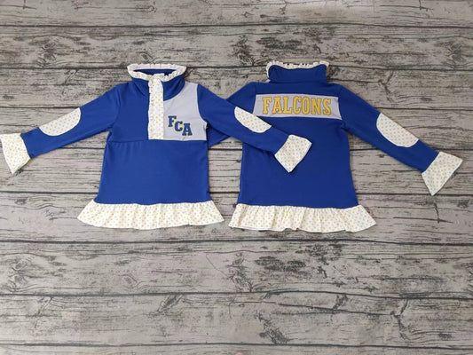 Baby Girls FA Blue Team Long Sleeve Pullovers Tops preorder(moq 5)