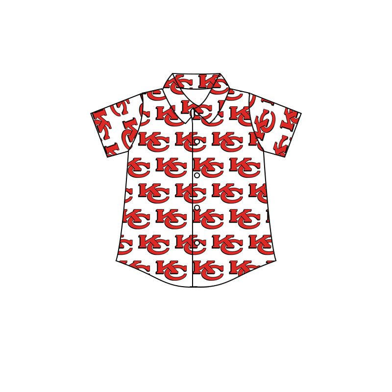 Baby Boys K C Team Short Sleeve Buttons Tee Shirts Tops Preorder(moq 5)