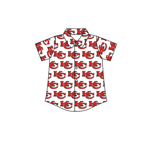 Baby Boys K C Team Short Sleeve Buttons Tee Shirts Tops Preorder(moq 5)