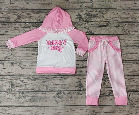 Baby Girls Mama's Girl Hooded Top Pants Clothes Sets