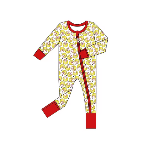 Baby Infant Boys Softball Hearts Zip Rompers preorder(moq 5)