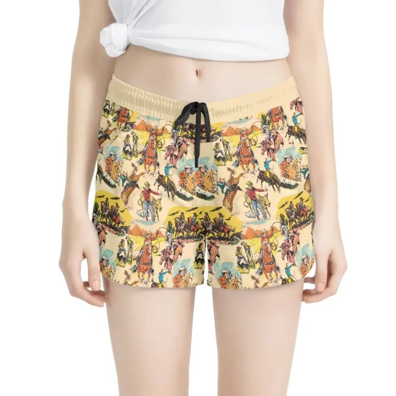 Preorder(moq 5) Adult Women Western Rodeo Cowgirls Shorts Bottoms