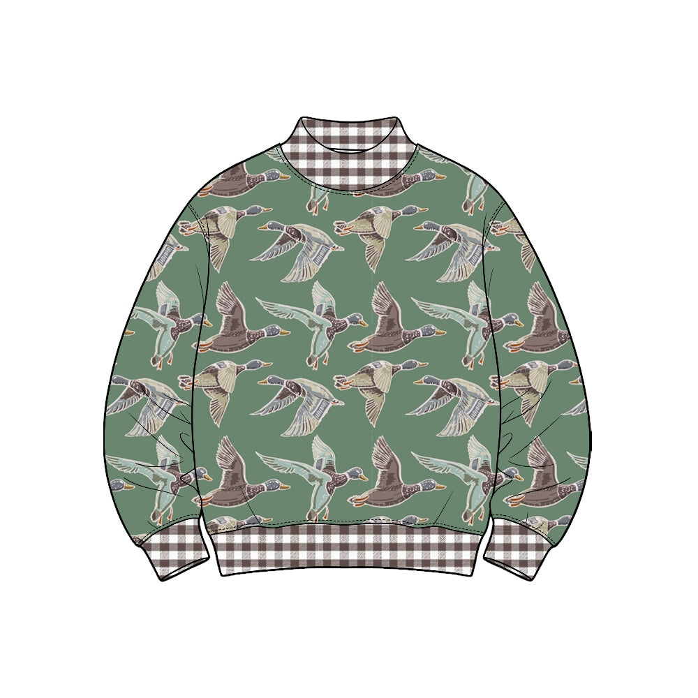 Preorder(moq 5) Boys Long Sleeve Mock Neck Top Floral Printed Kids clothing