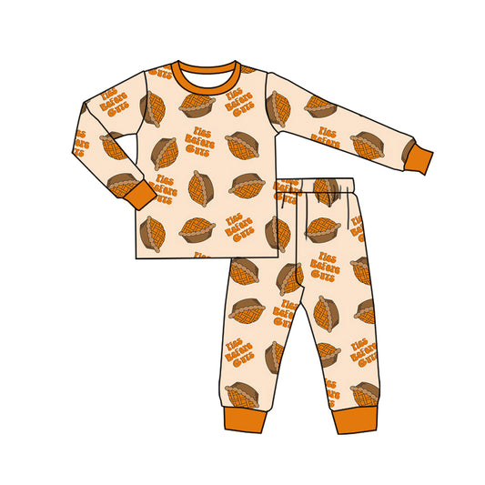 Preorder (moq 5)Baby Boys Long Sleeves Pies Before Guys Plaid Top Pants Pajamas Set