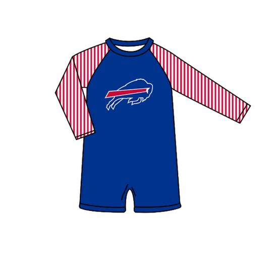 Preorder moq 5 Baby Boys Stripe Long Sleeve Team Swimsuits