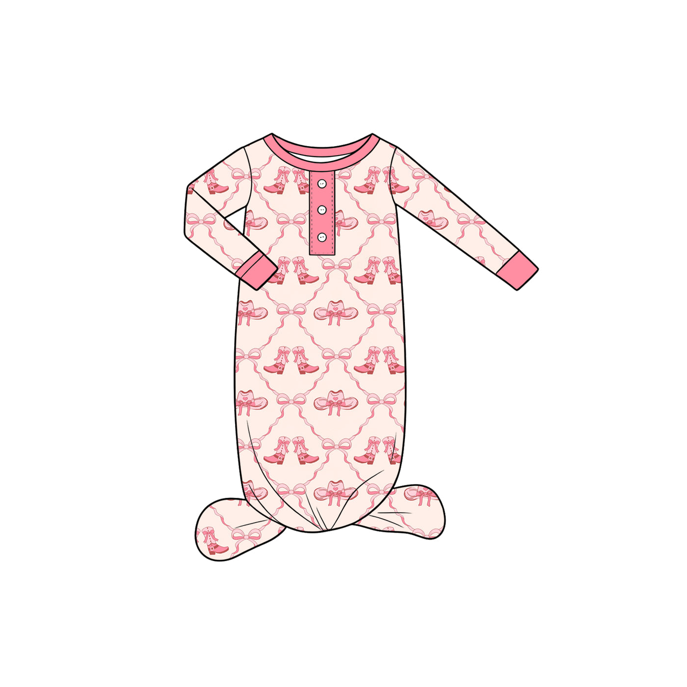 Preorder(moq5) Baby Girls Clothes High-Quality Cute Print Cotton Button Footed Rompers