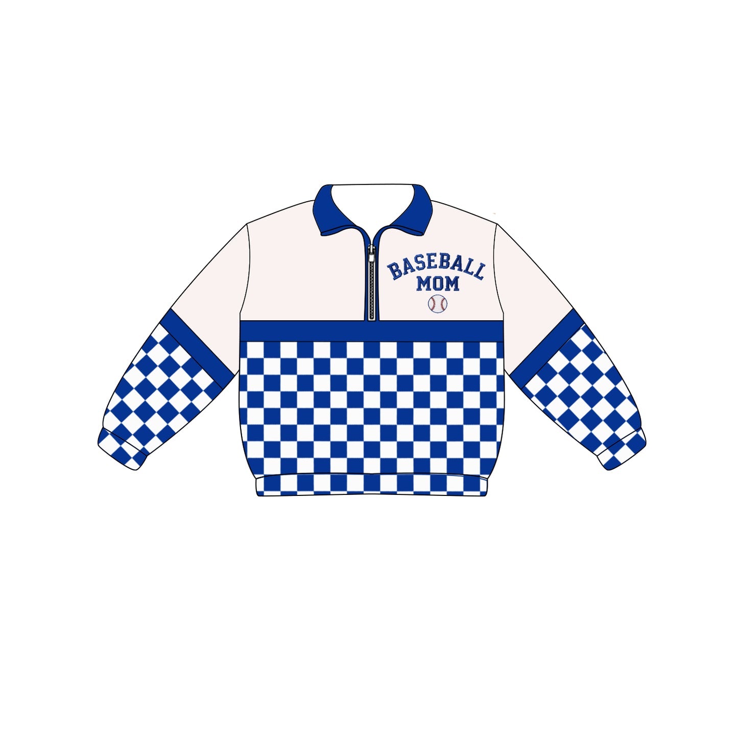 Preorder (moq 5)Baby Boys Long Sleeve Team Zip Pullovers Tops