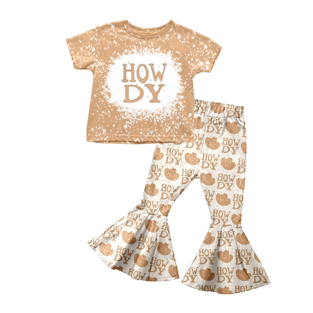 Baby Girls Highland Cow Shirt Bell Pants Clothes Sets preorder(moq 5)