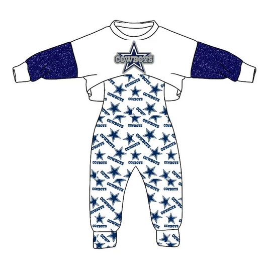 Baby Girls Cowboy Team Top Jumpsuits 2pcs Sets split order preorder Nov 5th