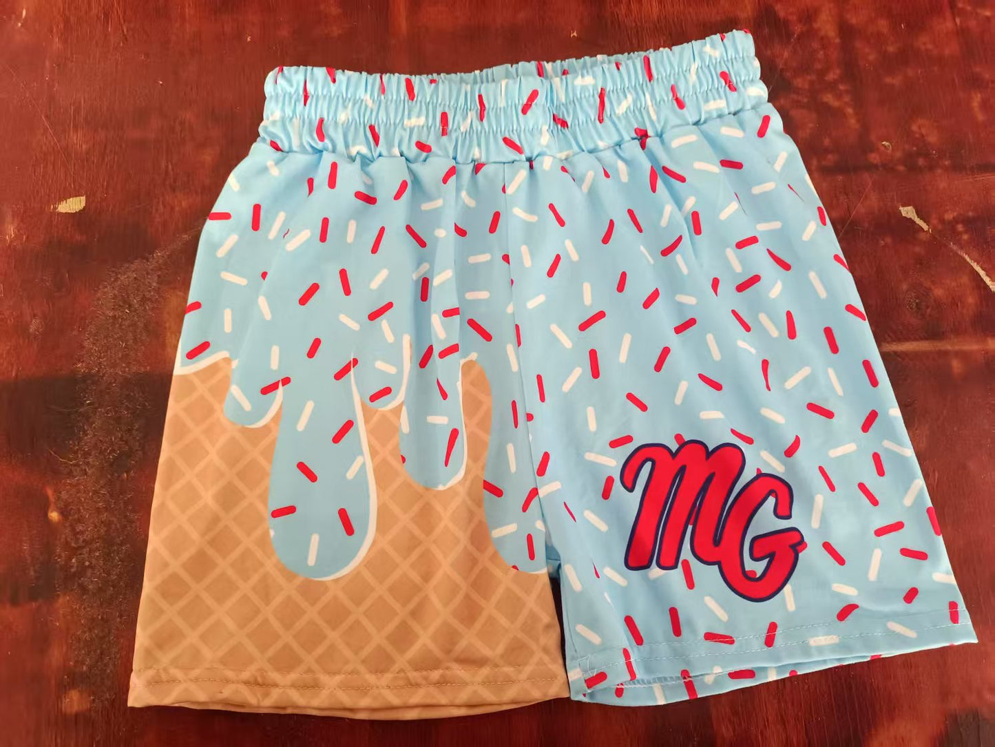 Preorder(moq 5) Baby Boys Team Red Mg Sports Shorts