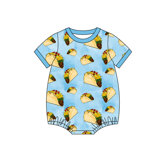 Preorder(moq 5)Baby Infant Boys Taco Short Sleeve Rompers