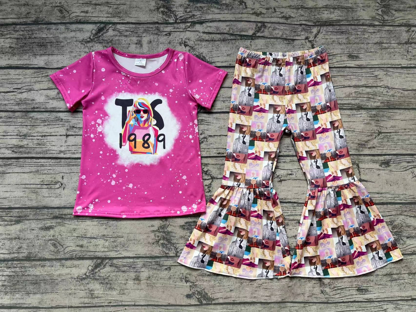 Baby Girls Singer 1989 Purple Shirts Bell Pants Clothes Sets