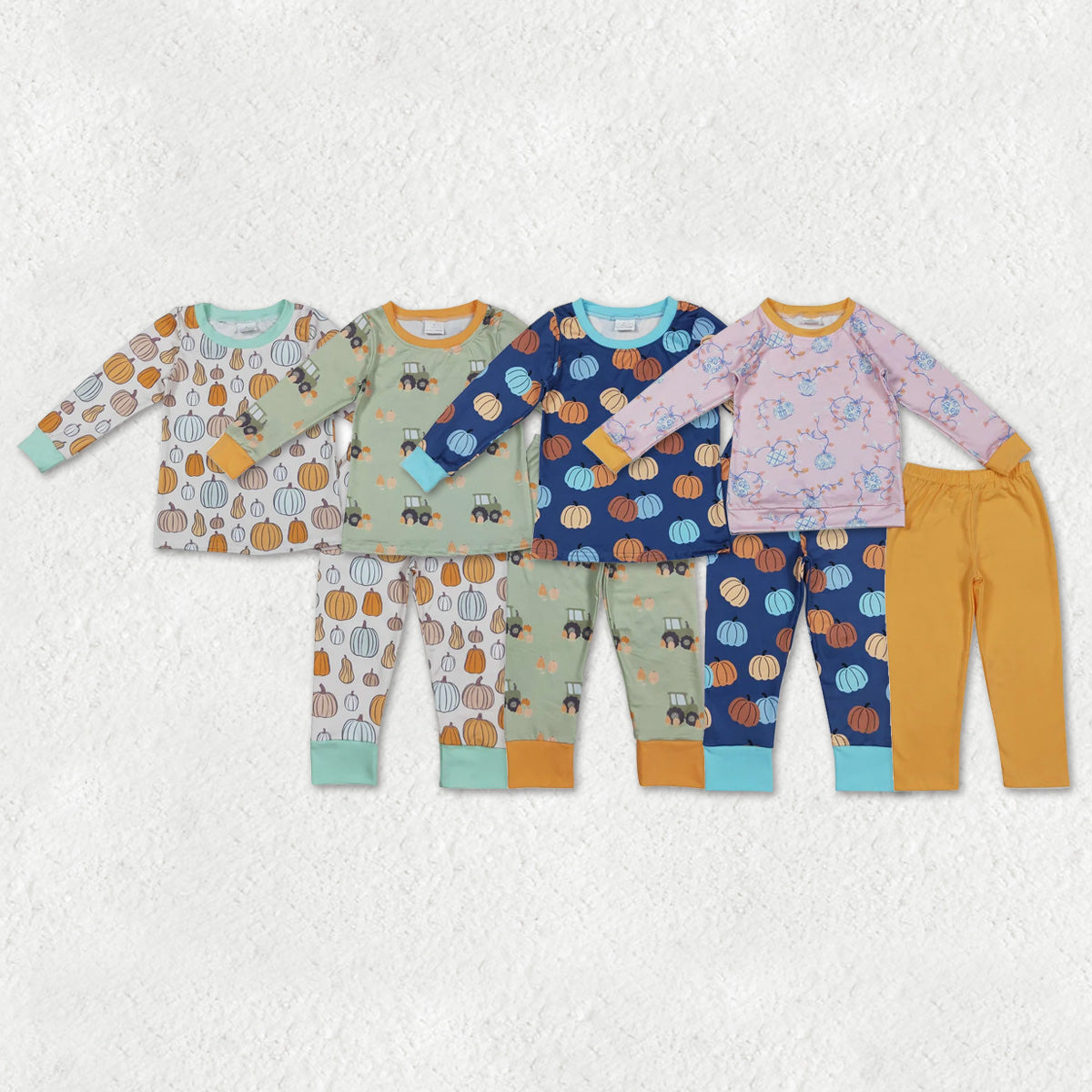 Sibling Baby Boys Long Sleeve Pumpkins Top Pant Fall Pajama s Clothes Sets