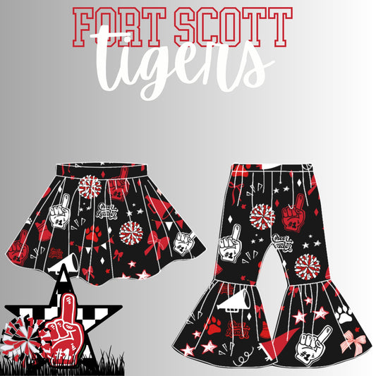 Preorder(moq 8 Each)Baby Girls Fort Scott Tigers Skorts and Pants Team