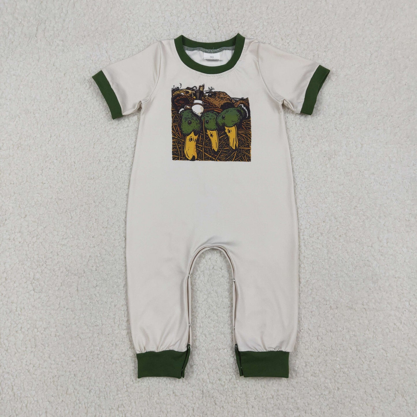 Baby Boys Ducks Calls Hunting Footie Rompers