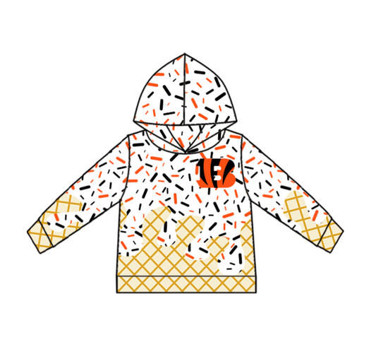 Preorder (moq 5)Baby Girls Team B Hooded Pullovers Tops