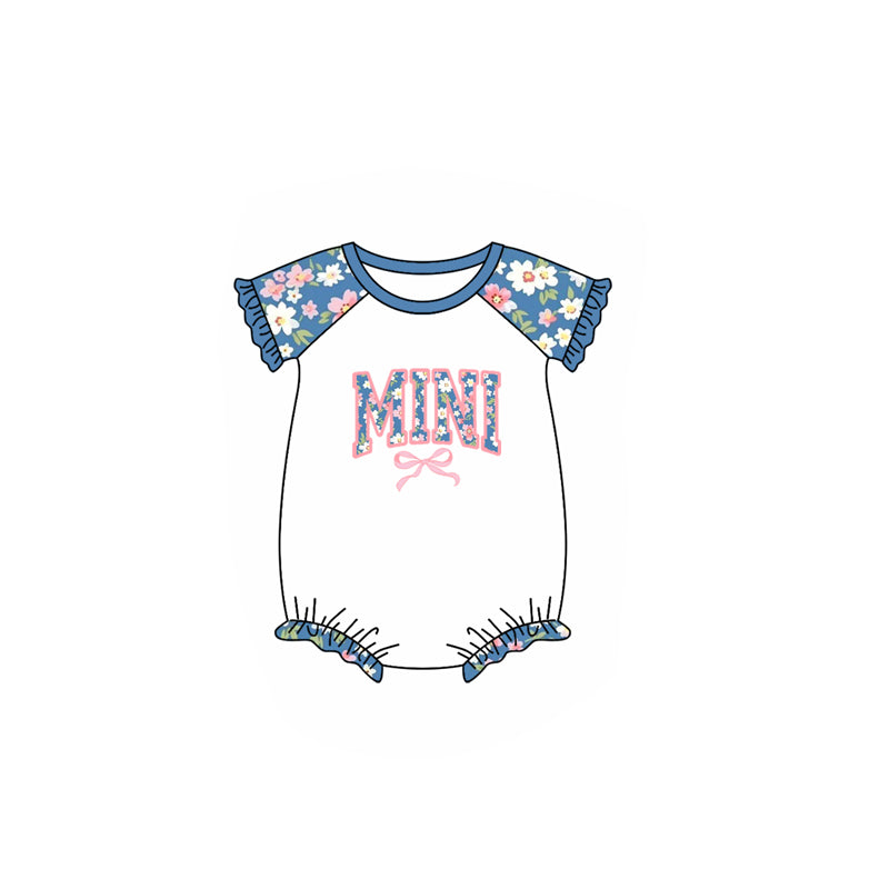 Preorder(moq 5)Baby Infant Girls Mini Bow Flowers Sleepers Rompers