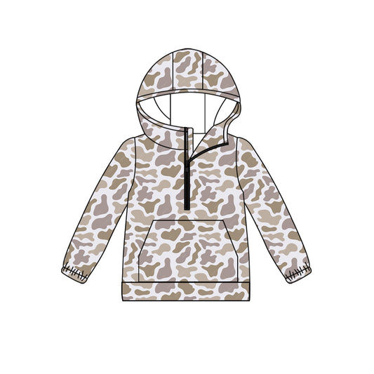 Preorder(moq 5)Baby Girls Boys Camouflage Hunting Long Sleeve Hoodie Hooded Tops