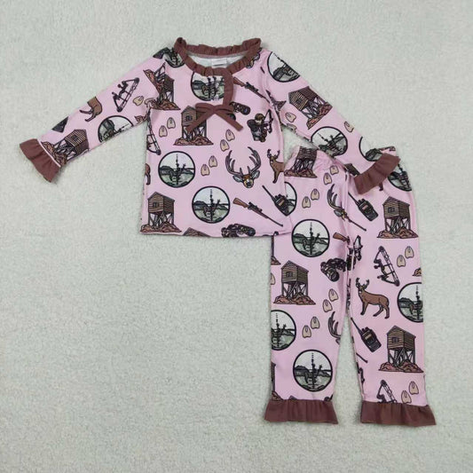 Sibling Baby Boys Girls Deer Hunting Top Pants Pajamas Sets