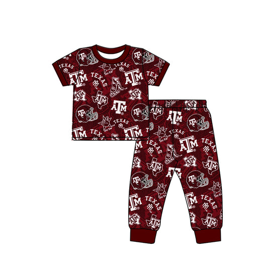 Preorder (moq 5)Baby Boys ATM Team Shirt Top Pants Pajamas Clothes Sets