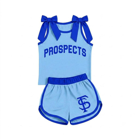 Preorder (moq 5)Baby Girls Prospects Bows Shirts Shorts Team Clothes Sets
