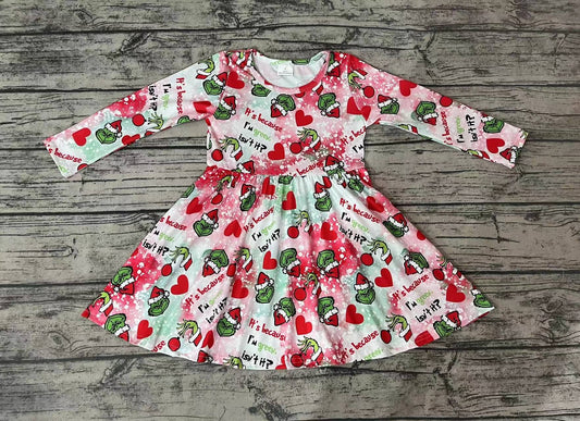 Baby Girls Christmas Red Frog Dresses